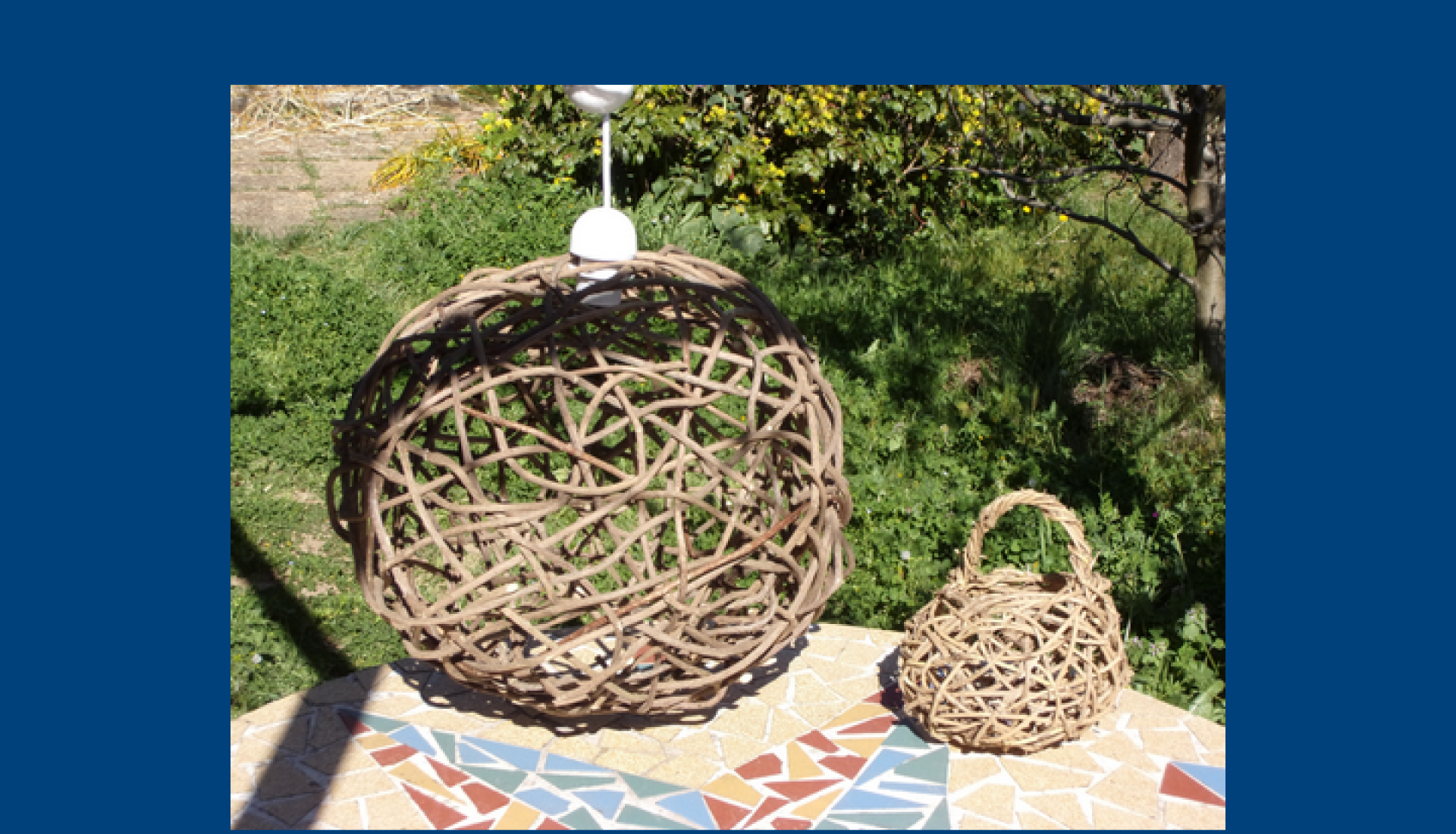 Vannerie déco en clématite